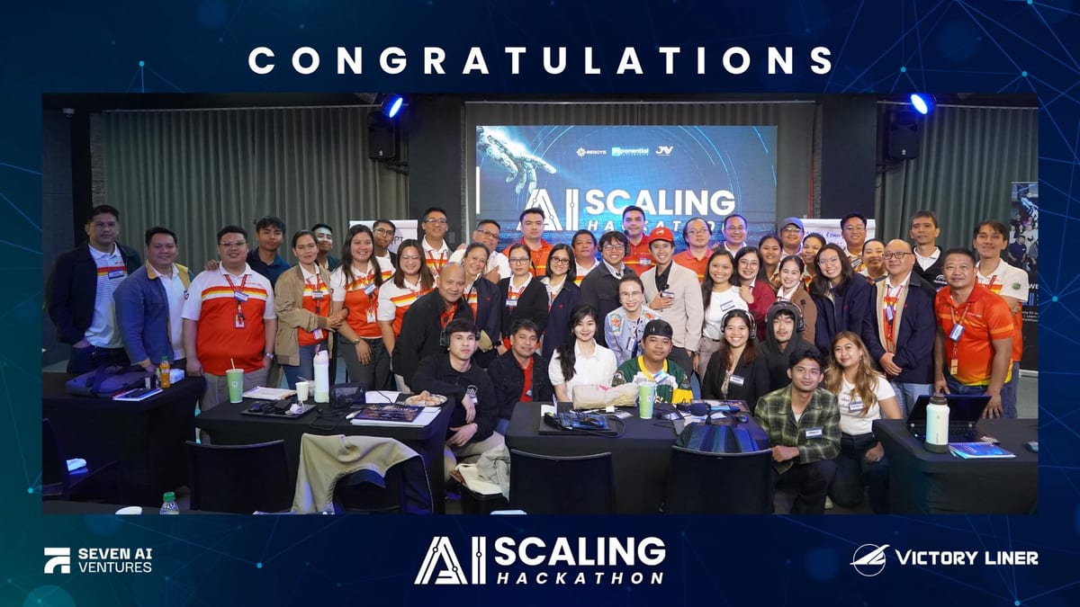 AI Scaling Hackathon Congratulations with Victory Liner